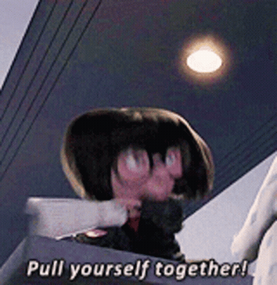 Cartoon Character Saying Pull Yourself Together GIF