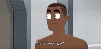 Cartoon Character Saying She's Joking GIF