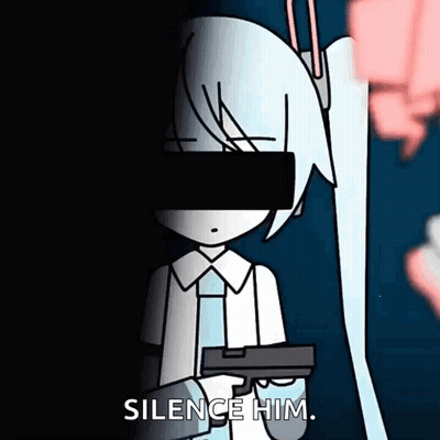Cartoon Character Saying Silence Him GIF
