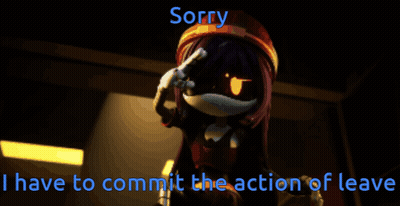Cartoon Character Saying Sorry I Have To Leave GIF