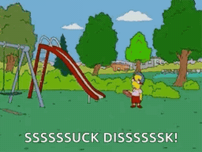 Cartoon Character Saying Ssssssuck Disssssk! GIF