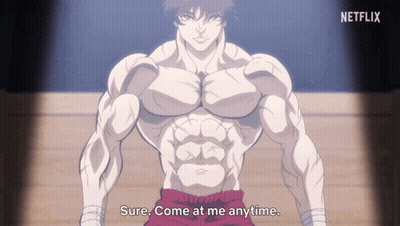 Cartoon Character Saying Sure Come At Me Anytime Netflix Logo GIF
