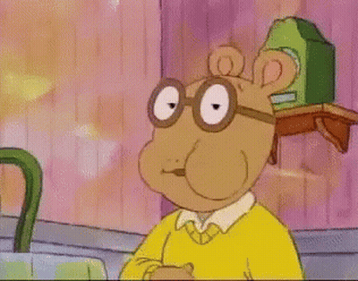Cartoon Character Saying Tasty Near Green Clock GIF