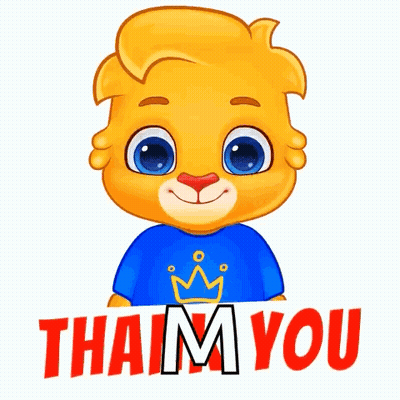 Cartoon Character Saying Thank You In Red GIF