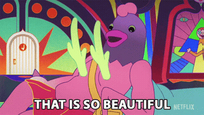 Cartoon Character Saying That Is So Beautiful On Netflix GIF