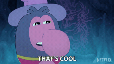 Cartoon Character Saying That's Cool In Coral Reef GIF