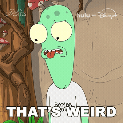 Cartoon Character Saying That's Weird GIF