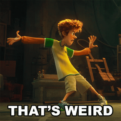 Cartoon Character Saying That's Weird GIF