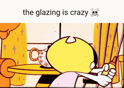 Cartoon Character Saying The Glazing Is Crazy GIF