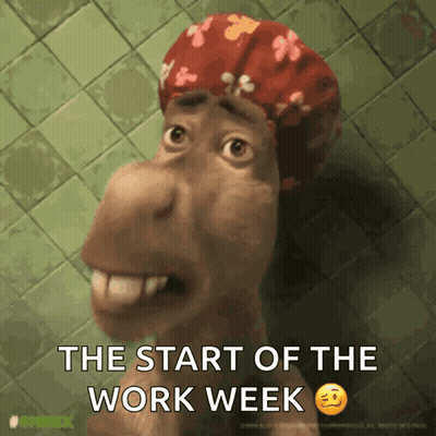 Cartoon Character Saying The Start Of The Work Week GIF