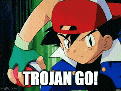Cartoon Character Saying Trojan Go GIF
