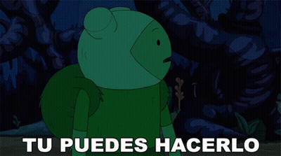 Cartoon Character Saying Tu Puedes Hacerlo GIF