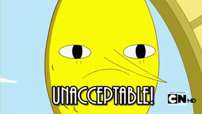 Cartoon Character Saying Unacceptable GIF