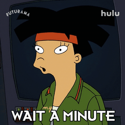Cartoon Character Saying Wait A Minute GIF