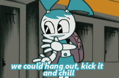 Cartoon Character Saying We Could Hang Out Kick It And Chill GIF