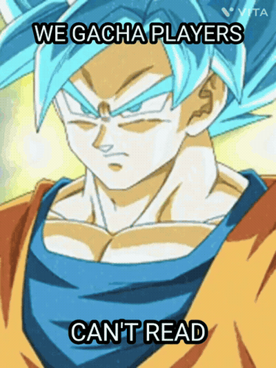 Cartoon Character Saying We Gacha Players Can't Read GIF