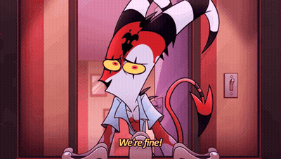 Cartoon Character Saying We're Fine GIF