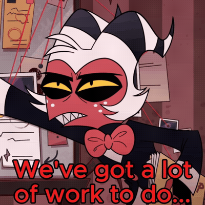 Cartoon Character Saying We've Got A Lot Of Work GIF