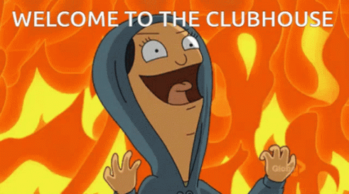 Cartoon Character Saying Welcome To The Clubhouse GIF