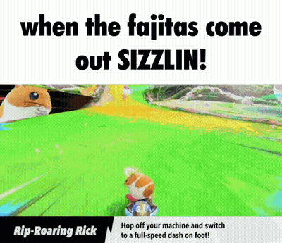 Cartoon Character Saying When The Fajitas Come Out Sizzling GIF
