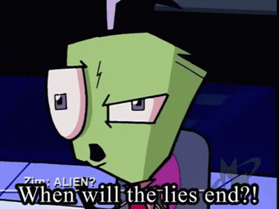 Cartoon Character Saying When Will The Lies End GIF