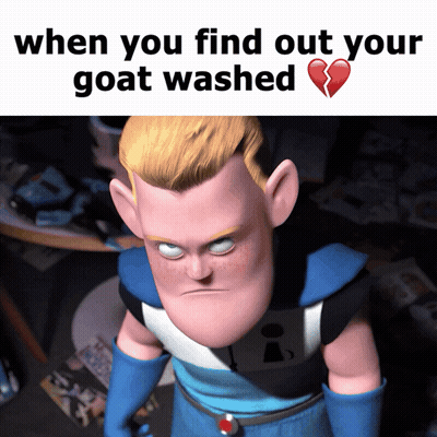 Cartoon Character Saying When You Find Out Your Goat Washed GIF