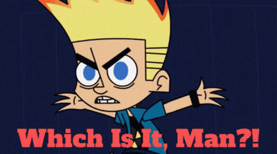 Cartoon Character Saying Which Is It Man GIF
