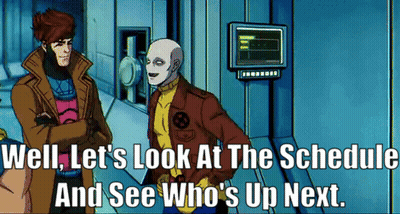 Cartoon Character Saying Who's Up Next GIF
