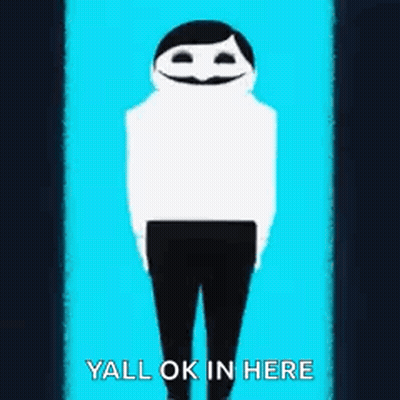 Cartoon Character Saying Yall Ok By Blue Wall GIF