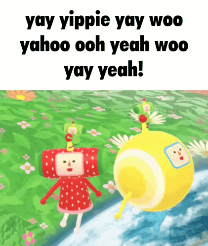 Cartoon Character Saying Yay Yippie Woo GIF