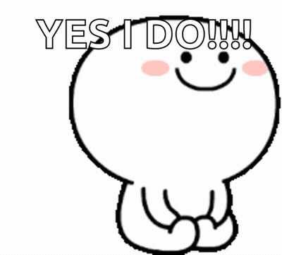 Cartoon Character Saying Yes I Do With Smile GIF