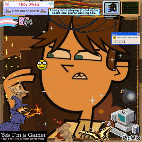 Cartoon Character Saying Yes I'm A Gamer GIF