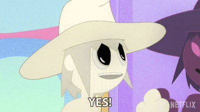 Cartoon Character Saying Yes Netflix Logo GIF