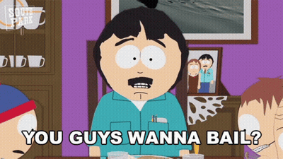 Cartoon Character Saying You Guys Wanna Bail GIF