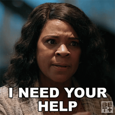 Cartoon Character Saying You Have To Help Me In Front Of Netflix Sign GIF