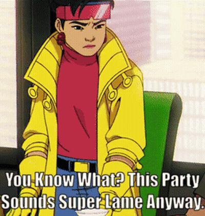 Cartoon Character Saying You Know What This Party Sounds Super Lame Anyway GIF