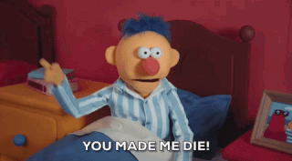 Cartoon Character Saying You Made Me Die GIF