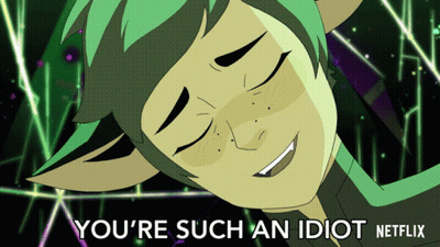 Cartoon Character Saying You're Such An Idiot Netflix GIF