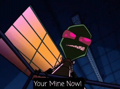 Cartoon Character Saying Your Mine Now GIF