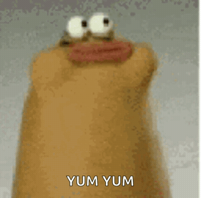 Cartoon Character Saying Yum Yum GIF