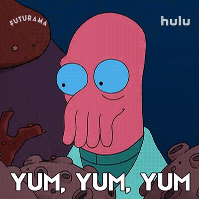 Cartoon Character Saying Yum Yum Yum GIF