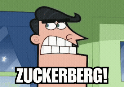 Cartoon Character Saying Zuckerberg On Green Background GIF