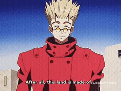 Cartoon Character Says After All This Land Is Made Of GIF