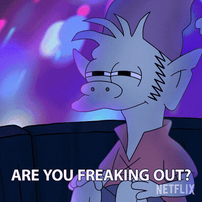 Cartoon Character Says Are You Freaking Out Netflix