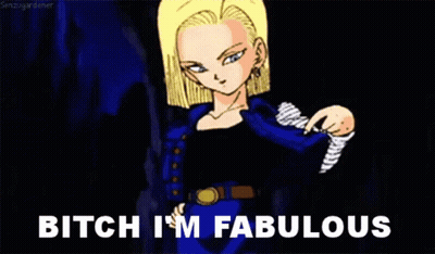 Cartoon Character Says Bitch I'm Fabulous GIF