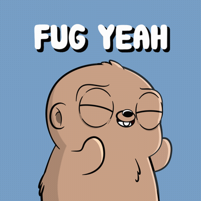 Cartoon Character Says Fug Yeah GIF