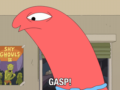 Cartoon Character Says Gasp Shy Ghouls II GIF