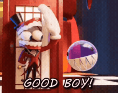 Cartoon Character Says Good Boy At Red Phone Booth GIF