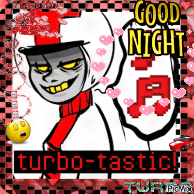 Cartoon Character Says Good Night Turbo-Tactic GIF
