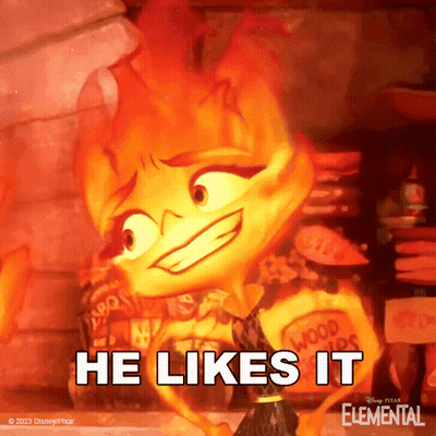 Cartoon Character Says He Likes It In Front Of Bag Of Wood Nuggets GIF